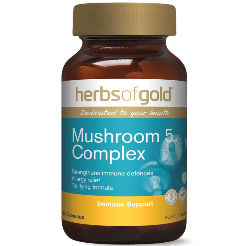Herbs of Gold Mushroom 5 Complex Elite Health Supplements