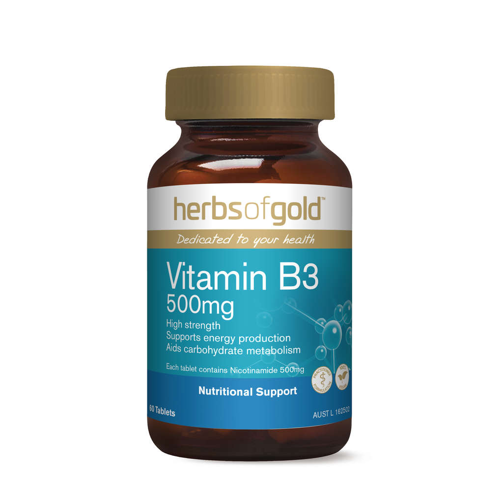 Herbs of Gold Vitamin B3 500mg Elite Health Supplements