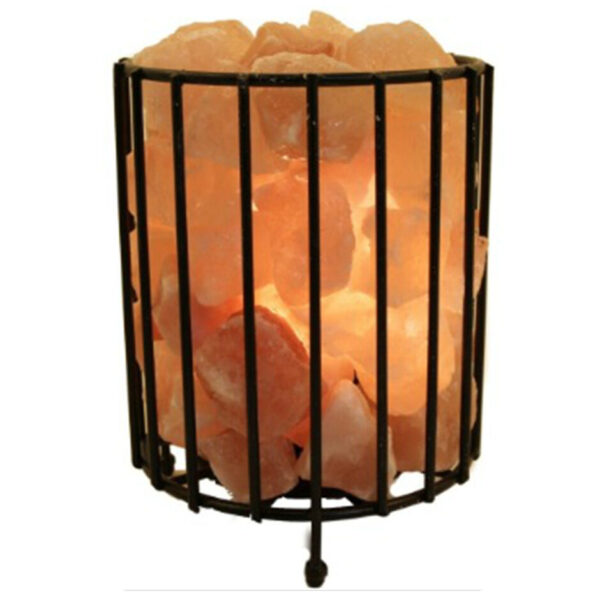 Himalayan Salt Lamp Cylinder Shape Fire Bowl Cage