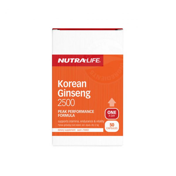 KOREAN GINSENG 2500 BY NUTRA LIFE
