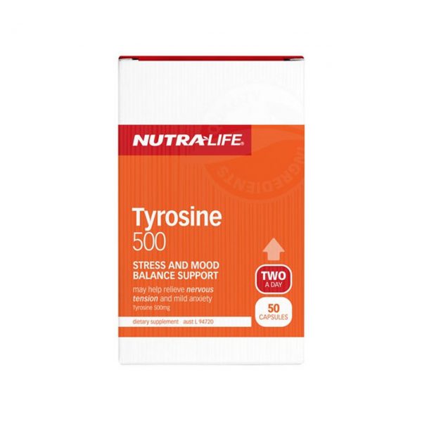 TYROSINE 500 STRESS FORMULAS BY NUTRA LIFE